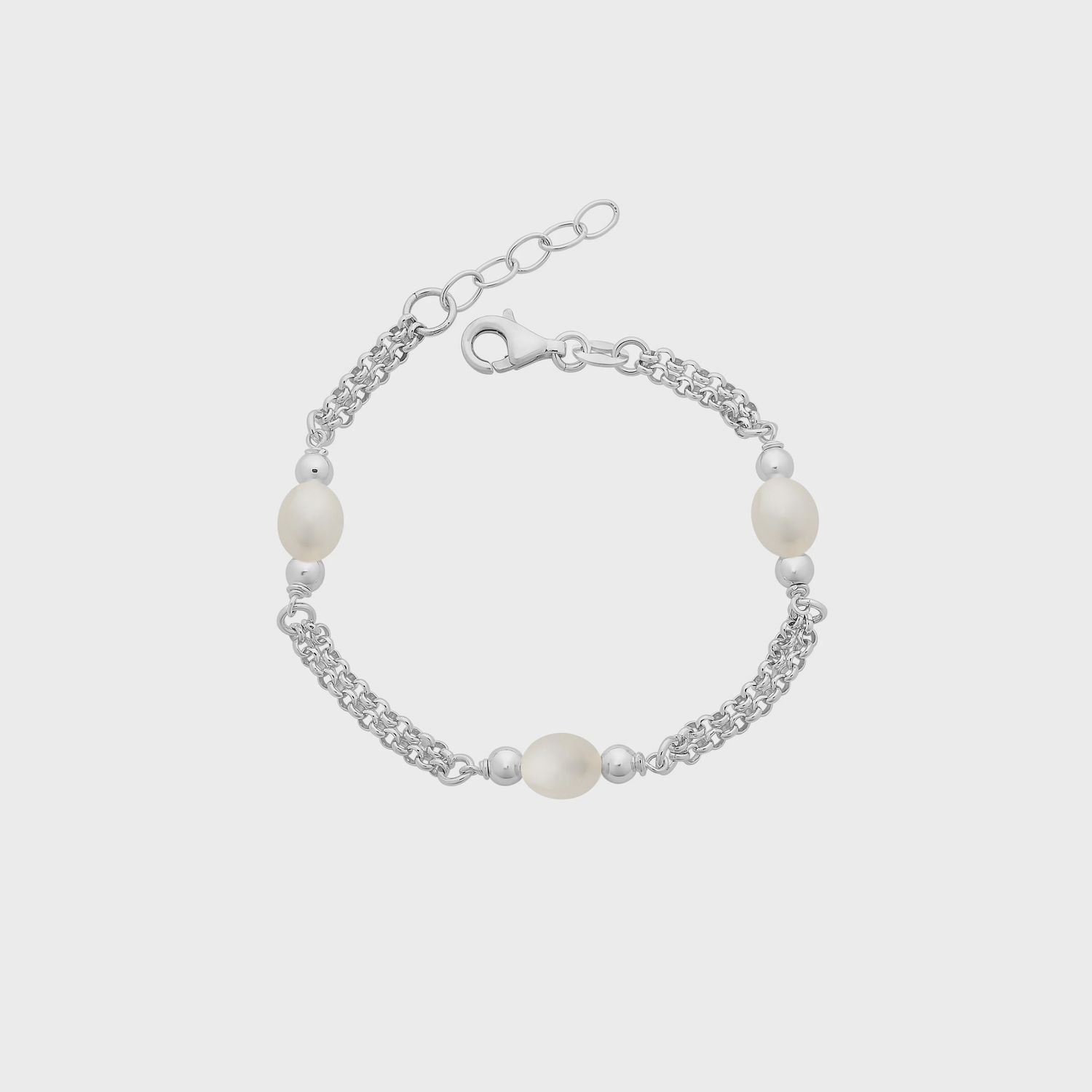 Sterling Silver Freshwater Pearl Bracelet M3239