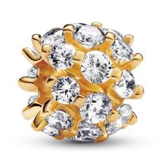 14k Gold-plated charm with clear cubic zirconia 763234C01