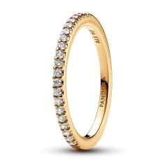 14k Gold-plated ring with clear cubic zirconia 162999C01-52