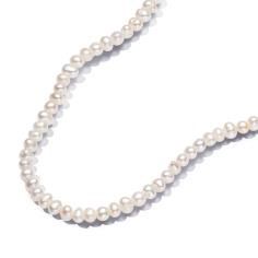 14k Gold-plated T-bar collier with white treated freshwater cultured pearl 363297C01-45