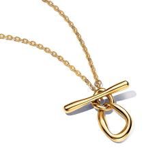 14k Gold-plated T-bar necklace 363255C00-50