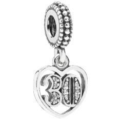 30 Years of Love Silver Hanging Charm 791287CZ