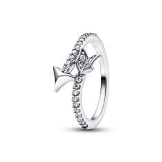 Arrow sterling silver ring with clear cubic zirconia 193619C01-54