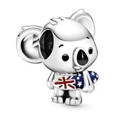 Australian Koala Silver Charm w Mixed Enamel 799031C01