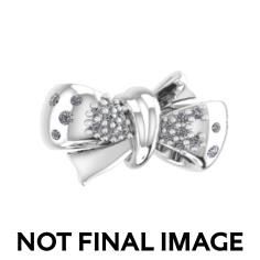 Bow sterling silver charm with clear cubic zirconia 793442C01