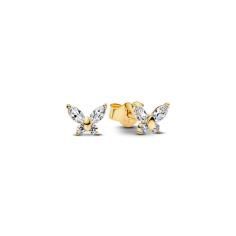 Butterfly Stud Earrings, Gold plated