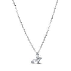 Butterfly sterling silver collier with clear cubic zirconia 394266C01-45