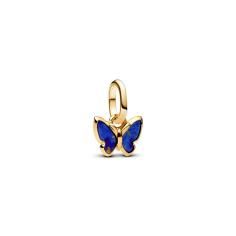 Butterfly 14k gold-plated mini dangle with imitation lapis lazulli 763825C01