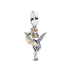 Cupid sterling silver and 14k gold-plated dangle 763663C00