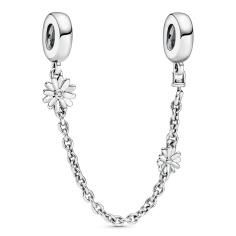 Daisy Flower Silver Safety Chain w CZ 798764C01-05
