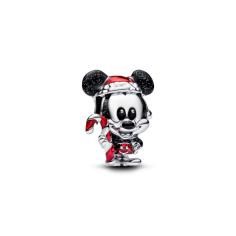 Disney Mickey Mouse sterling silver charm with glittery black and red enamel 794217C01