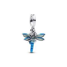 Dragonfly sterling silver double dangle with clear 793745C01