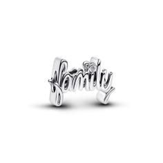 Family sterling silver charm with clear cubic zirconia 794250C01