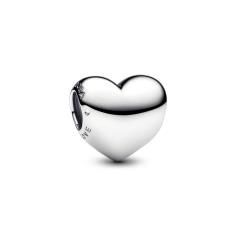 Engravable medium heart sterling silver charm 793439C00