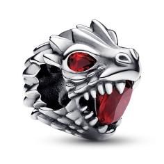 Game of Thrones Dragon head sterling silver charm with salsa red crystal 793141C01