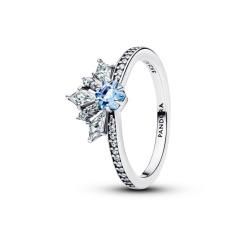 Disney Frozen Elsa sterling silver ring with water blue crystal and clear cubic zirconia 194134C01-56