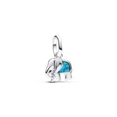 Elephant sterling silver mini dangle with imitation turquoise 793858C01