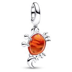 Disney The Little Mermaid crab sterling silver dangle with orange Murano glass 792694C01