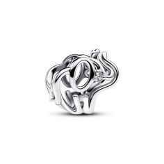 Elephant sterling silver charm with clear cubic zirconia 793345C01