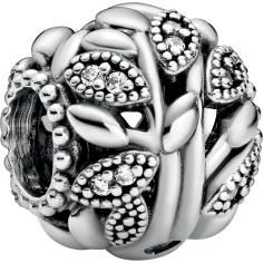 Family Tree Openwork Silver Charm w CZ 798879C01