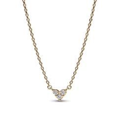 Heart 14k gold-plated collier with clear cubic zirconia 363014C01-45