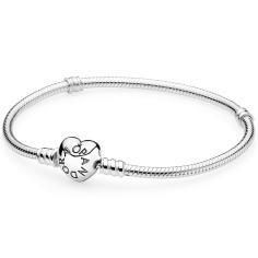 Heart Clasp Silver Bracelet 590719-21