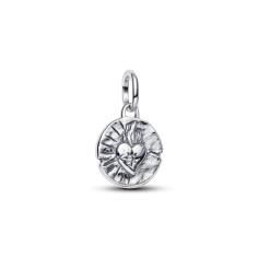Heart sterling silver medallion with clear cubic zirconia 793975C01