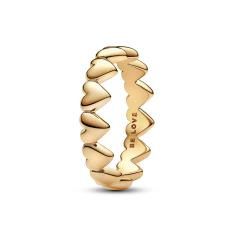 Hearts 14k gold-plated ring 163427C00-54