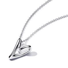 Heart pendant sterling silver necklace 393272C00-70