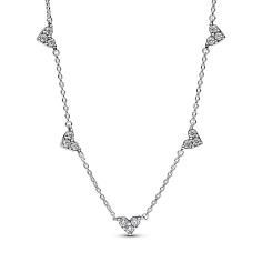 Hearts sterling silver collier with clear cubic zirconia 393160C01-45