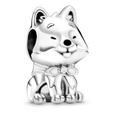 Japan Akita Inu Dog Silver Charm w Mixed Enamel 799030C01