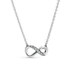 Infinity Silver Necklace w CZ 398821C01-50