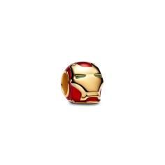Marvel Iron Man 14k gold-plated charm with glow in the dark and red enamel 764213C01
