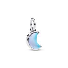 Moon sterling silver double dangle with moonstone iridescent glass 794272C01