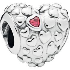 Mum In A Million Silver Charm w Red CZ 797781CZR