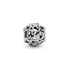 Openwork Hearts, Open Your Heart Silver Charm 790964