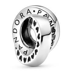 Pandora Logo   Hearts Silver Spacer 799035C00