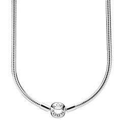 MOMENTS Silver Necklace w Round Clasp 590742HV-45