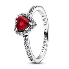 Pandora 198421C02-58 s/s heart ring with cherries jubilee red crystal and CZ 198421C02-58