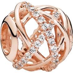 PANDORA Rose Galaxy Openwork Charm w Clear CZ 781388CZ