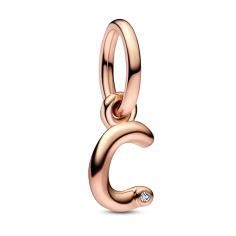 Pandora Rose gold plate initial C