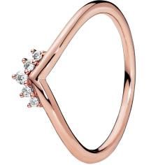 Pandora Rose Tiara Wishbone Ring w Clear CZ 188282CZ-58