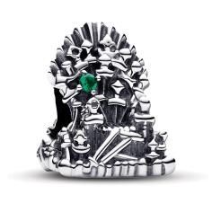 Project House The Iron Throne sterling silver charm with royal green crystal 792965C01