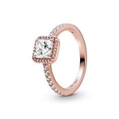 PANDORA Rose Timeless Elegance Statement Ring w Clear CZ 188862C01-54