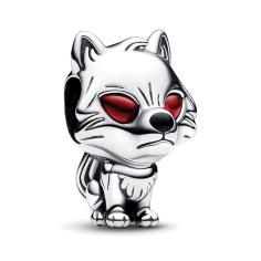 Project House Dire Wolf sterling silver charm with salsa red crystal and black enamel 792963C01