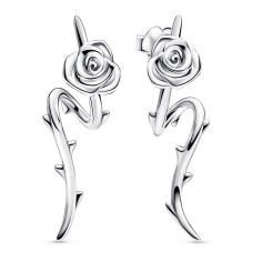 Rose sterling silver stud earrings 293214C00
