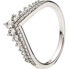 Princess Wish Silver Ring with Clear CZ 197736CZ-54