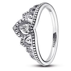 Regal tiara sterling silver ring with clear cubic zirconia 192233C01-52