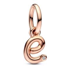 Rose gold plate Initial E
