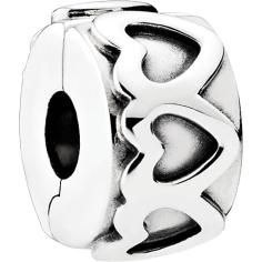 Row of Hearts Silver Clip 791978